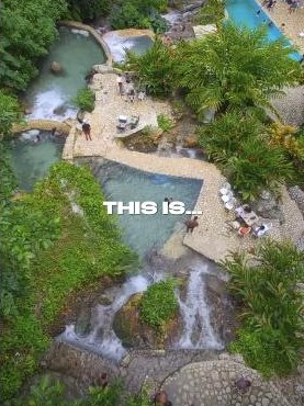 Terraced waterfall pools in the Dominican Republic