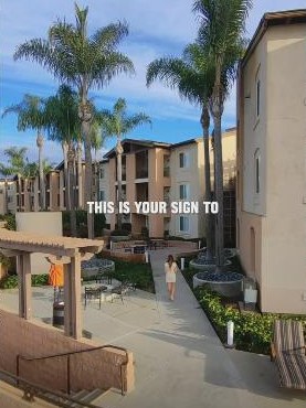 Poolside walkway at The Cassara Carlsbad